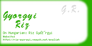 gyorgyi riz business card